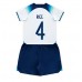 England Declan Rice #4 Barnkläder Hemma matchtröja till baby VM 2022 Kortärmad (+ Korta byxor) Billigt